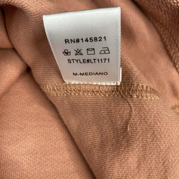 Listicle T-Shirt Top Texture Exposed Seam Knit Short‎ Sleeve Women Size M Boxy - Picture 13 of 14